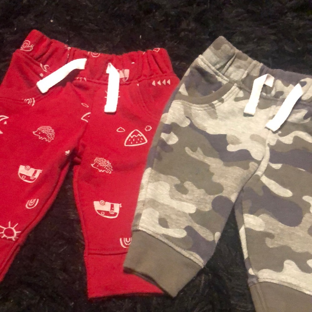 2 pair infant sweat pants EUC
